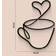 Shein [Luxury Iron Art Wall Hanging Art] 1pc/3pcs Modern Black Metal Coffee Cup Wall Hanging Art Black Wall Decor
